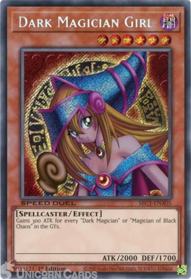 SBC1-ENA05 Dark Magician Girl :: Secret Rare 1st Edition YuGiOh Card ...