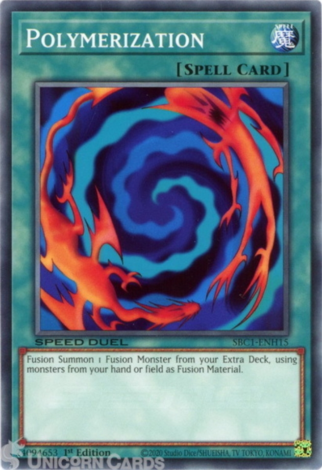 SBC1ENH15 Polymerization Common 1st Edition YuGiOh Card Unicorn