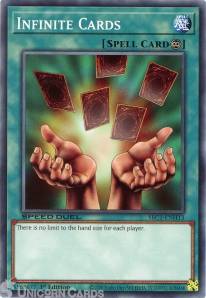 SBC1ENH13 Infinite Cards Common 1st Edition YuGiOh Card Unicorn