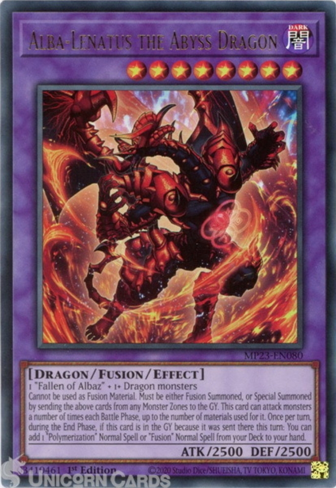 Mp23-en080 Alba-lenatus The Abyss Dragon :: Ultra Rare 1st Edition 