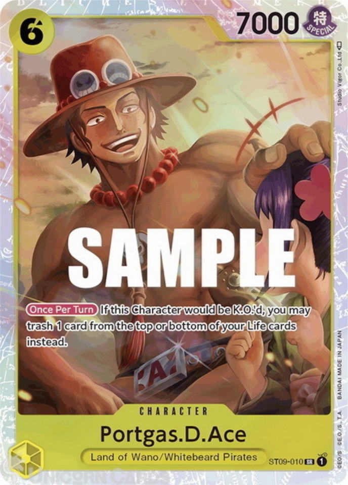 ST09-010 Portgas.D.Ace :: Super Rare Foil One Piece TCG Card