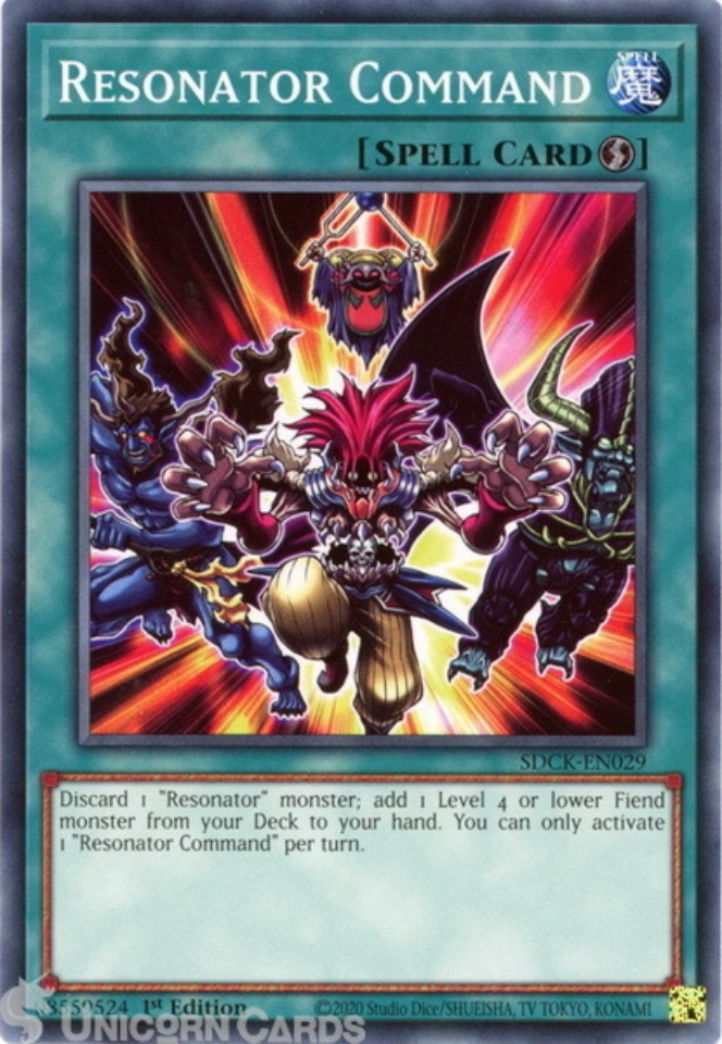 SDCKEN029 Resonator Command Common 1st Edition YuGiOh Card