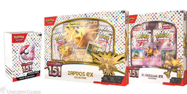 Pokemon 151 Alakazam EX & Zapdos EX Bundle (Pre-Order) – LHB Cards