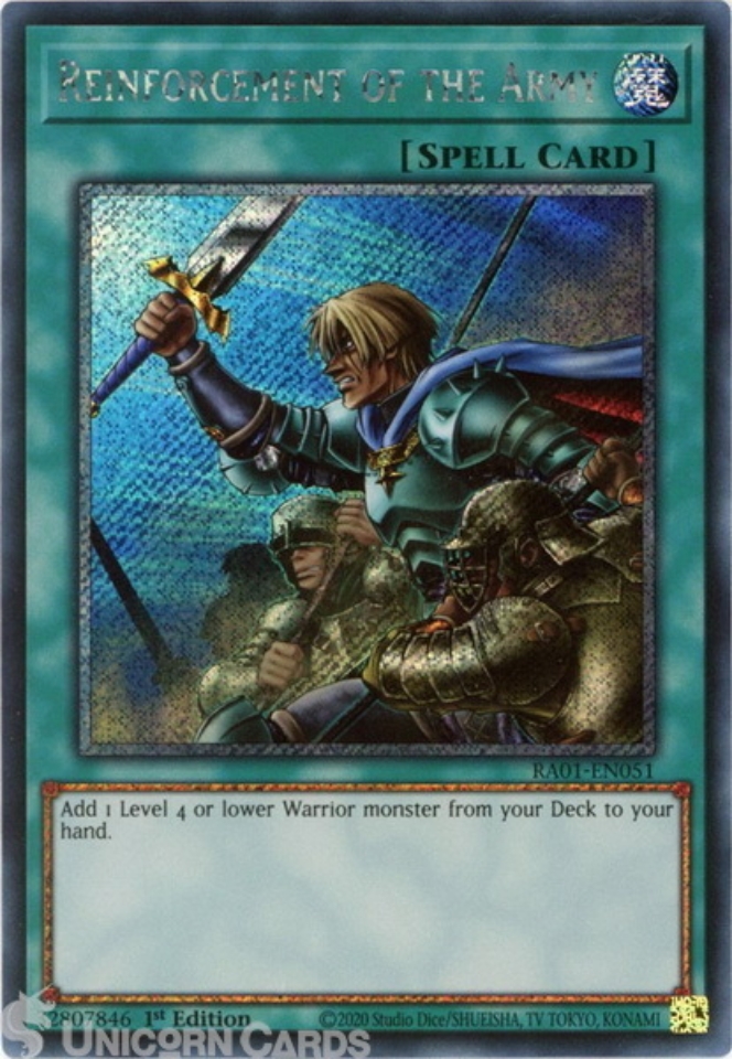 RA01-EN051 Reinforcement of the Army :: Platinum Secret Rare 1st ...