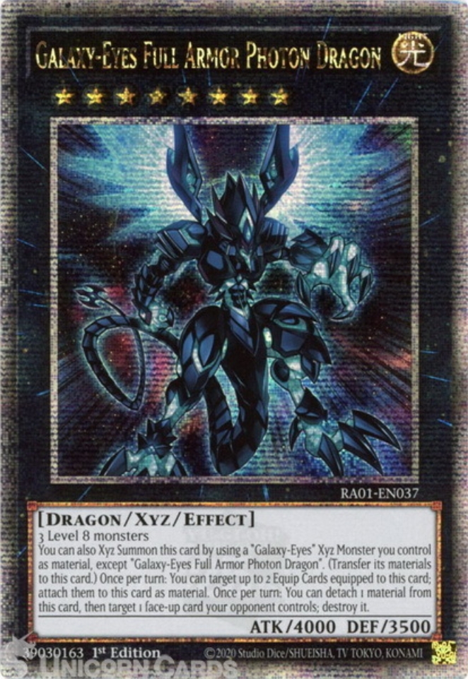 RA01-EN037 Galaxy-Eyes Full Armor Photon Dragon :: Quarter Century ...