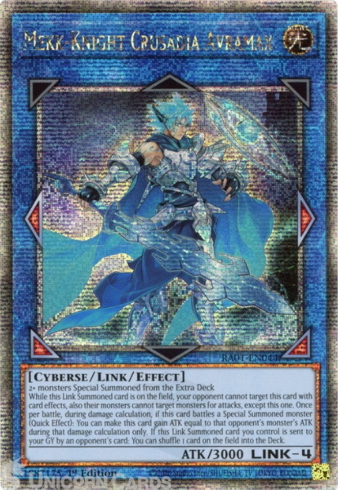 RA01-EN044 Mekk-Knight Crusadia Avramax :: Quarter Century Secret Rare ...