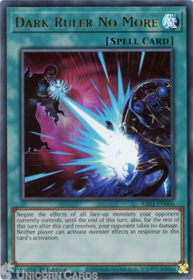 RA01-EN060 Dark Ruler No More :: Ultra Rare 1st Edition YuGiOh Card ...