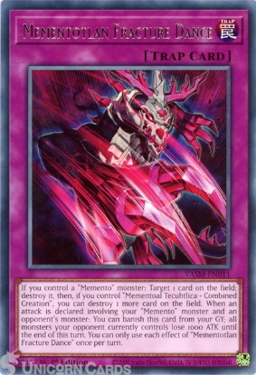thumbnail image 2 of VASM-EN003 Mementotlan Tatsunootoshigo - Super Rare 1st Edition Yu-Gi-Oh! TCG 2 of 6