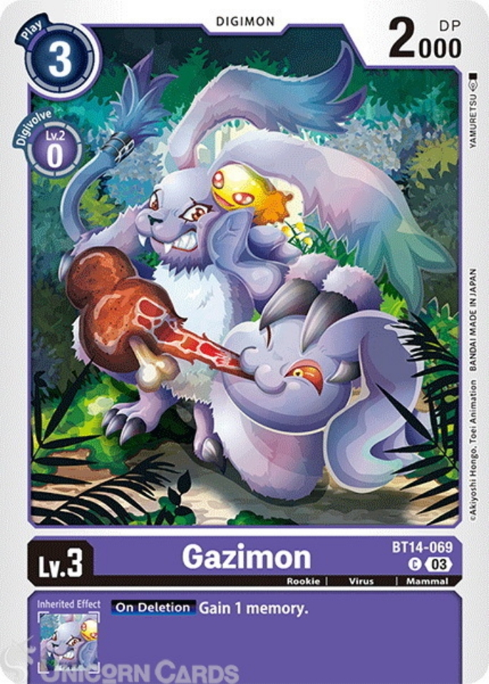 BT14-069 Gazimon :: Common Digimon Card :: BT14: Blast Ace :::: Unicorn  Cards - YuGiOh!, Pokemon, Digimon and MTG TCG Cards for Players and  Collectors.