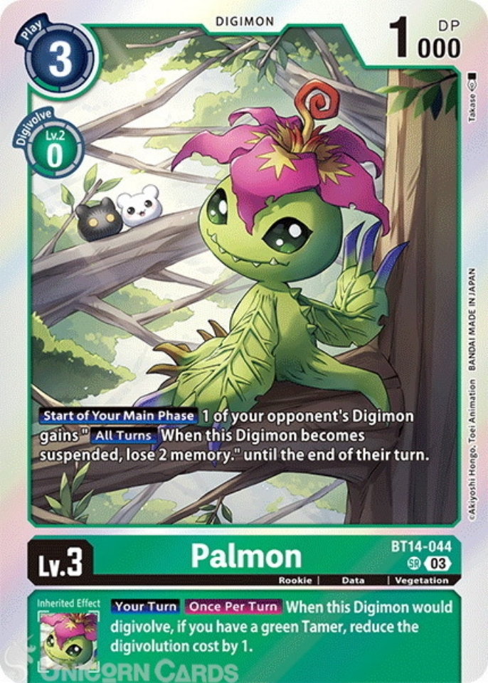 Bt14-044 Palmon :: Super Rare Digimon Card :: Bt14: Blast Ace 