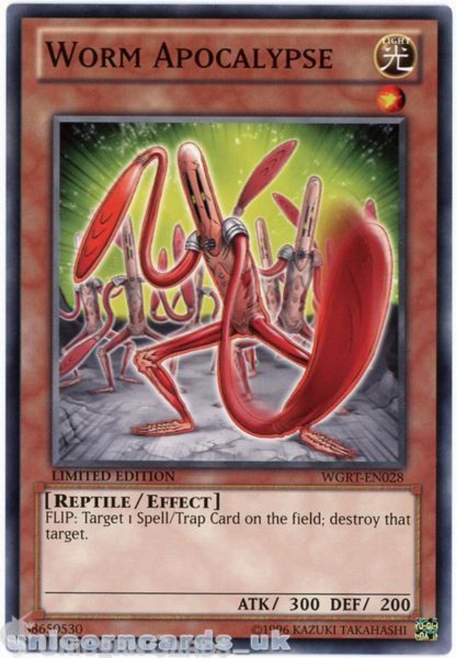 WGRT-EN028 Worm Apocalypse Limited Edition Mint YuGiOh Card:: Unicorn ...