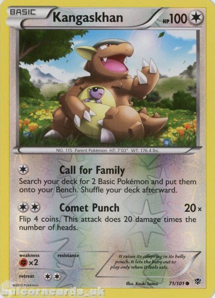 Kangaskhan 71/101 Plasma Blast Reverse Holo Mint Pokemon Card Unicorn