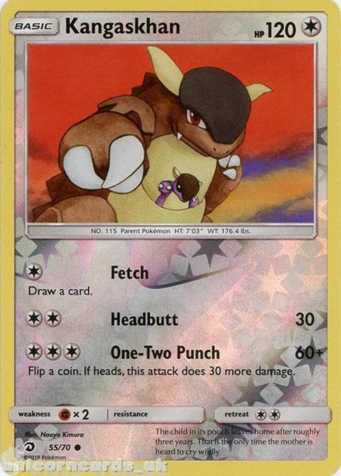 Kangaskhan 55/70 Dragon Majesty Reverse Holo Mint Pokemon Card