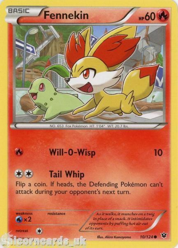 Fennekin 10/124 MCMB Common Mint Pokemon Card:: Unicorn Cards