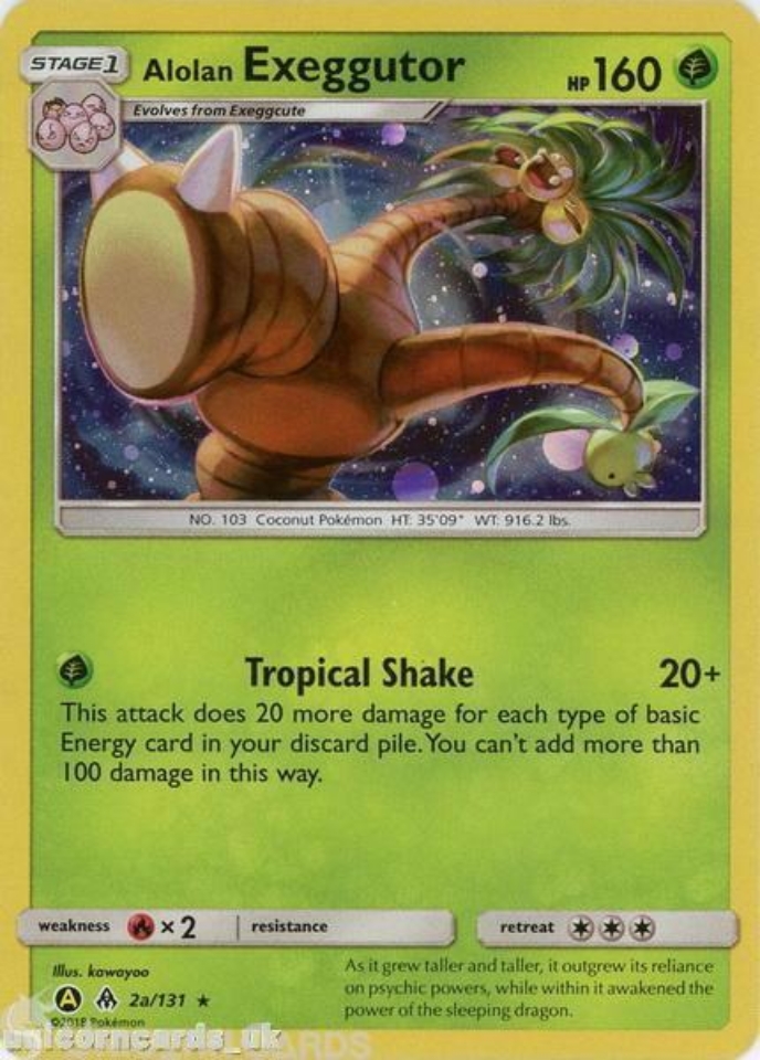 Alolan Exeggutor 2a/131 Holo Rare Mint Pokemon Card:: Unicorn Cards -  YuGiOh!, Pokemon, Digimon and MTG TCG Cards for Players and Collectors.