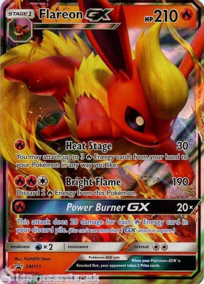 Flareon GX SM171 Black Star Promo Rare Holo Mint Pokemon Card:: Unicorn  Cards - YuGiOh!, Pokemon, Digimon and MTG TCG Cards for Players and  Collectors.