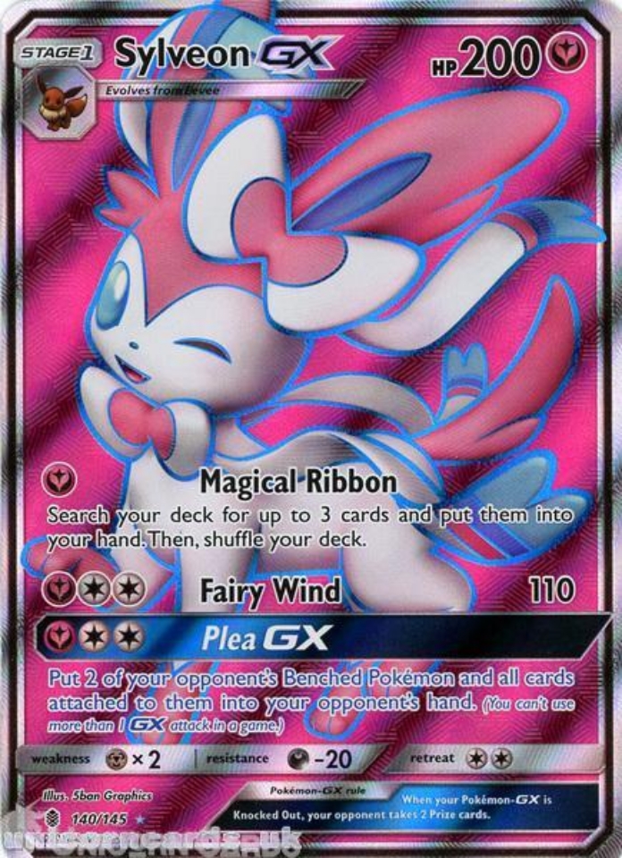 Sylveon Gx 140145 Guardians Rising Rare Ultra Mint Pokemon Card Unicorn Cards Yugioh 9801