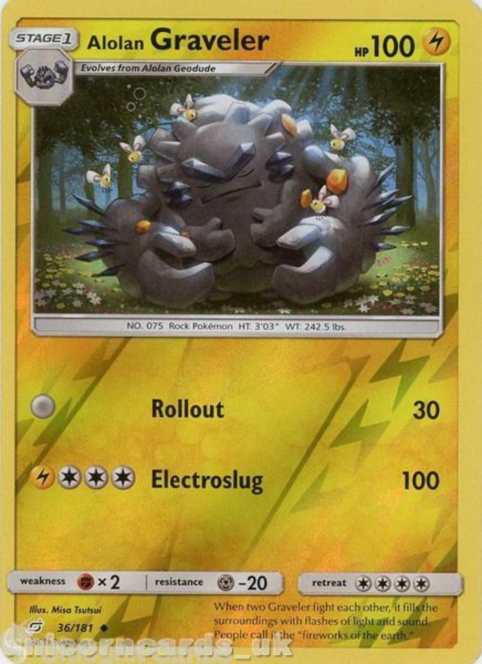 Alolan Graveler 36/181 Reverse Holo :: Team Up :: Mint Pokemon Card::  Unicorn Cards - YuGiOh!, Pokemon, Digimon and MTG TCG Cards for Players and  Collectors.