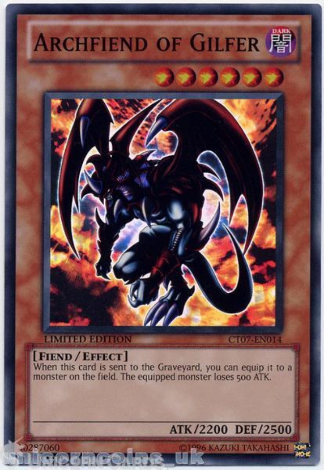 CT07-EN014 Archfiend of Gilfer Super Rare Mint Yu-Gi-Oh! Card:: Unicorn ...