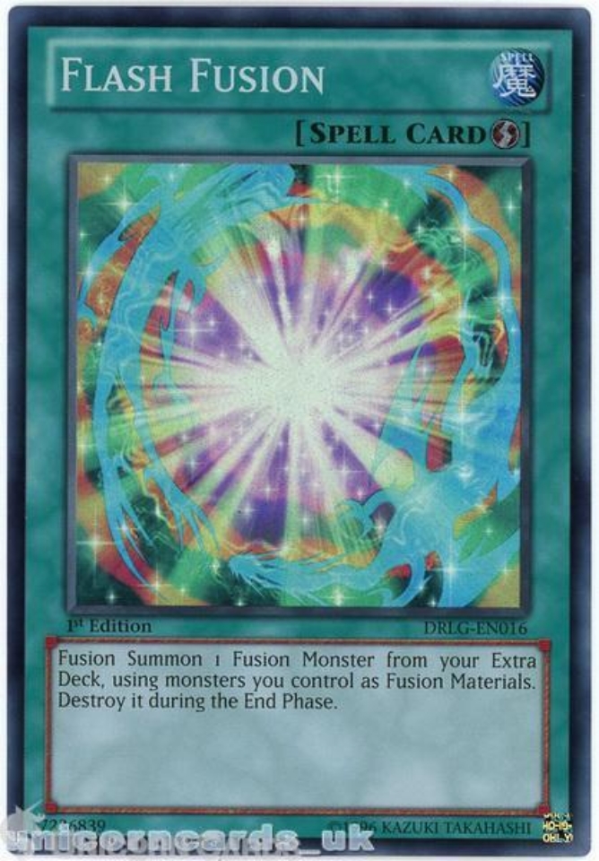 Yu-Gi-Oh! Flash Fusion – Super Rare Karte Aus Dragons Of Legend (1st Edition)