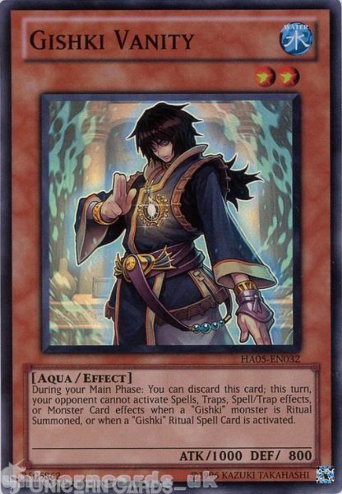vanity cards yugioh HA05-EN032 Gishki Vanity Super Rare UNL Edition Mint YuGiOh Card:: Unicorn  Cards