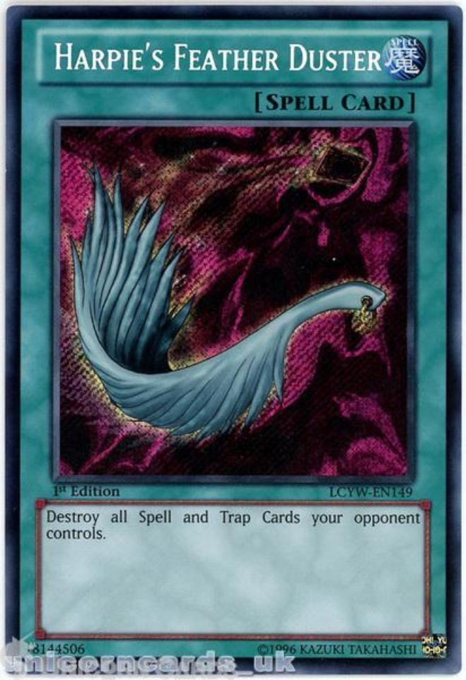 LCYWEN149 Harpie's Feather Duster Secret Rare 1st Edition Mint YuGiOh
