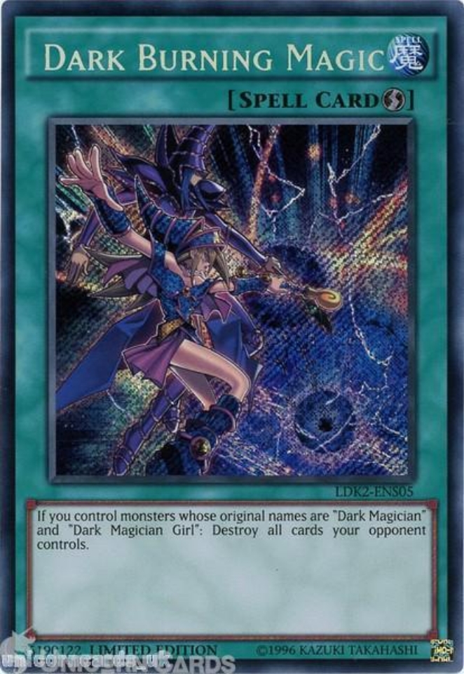 LDK2ENS05 Dark Burning Magic Secret Rare Limited Edition Mint YuGiOh