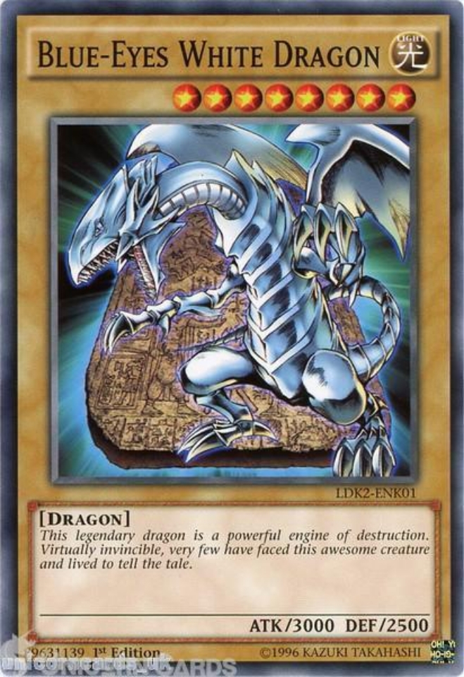 LDK2-ENK01 Blue-Eyes White Dragon 1st edition Mint YuGiOh Card ...