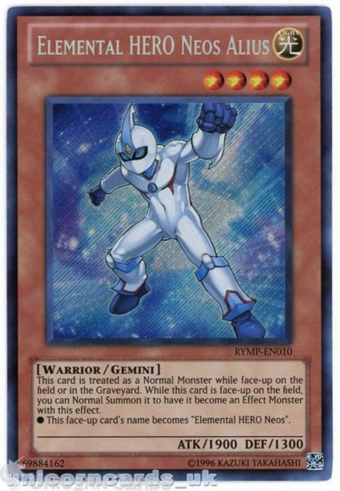 RYMP-EN010 Elemental HERO Neos Alius Secret Rare UNL Edition Mint ...