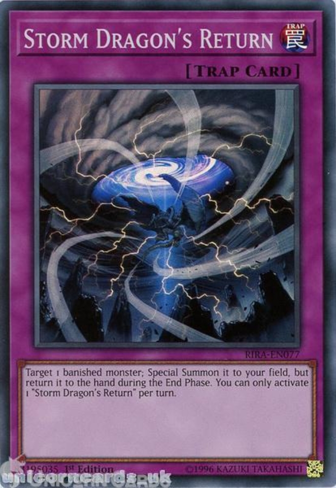 Yu-Gi-Oh! Storm Dragon's Return Super Rare Card - RIRA-EN077 1st Edition From Rising Rampage Set - View #9