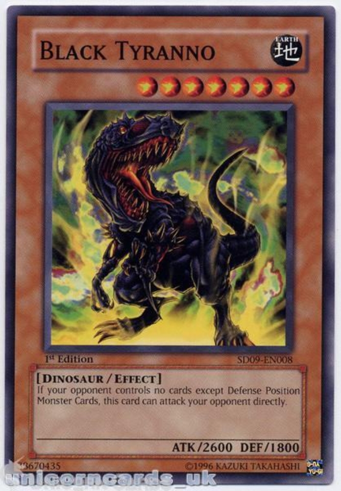 SD09-EN008 Black Tyranno 1st Edition Mint YuGiOh Card