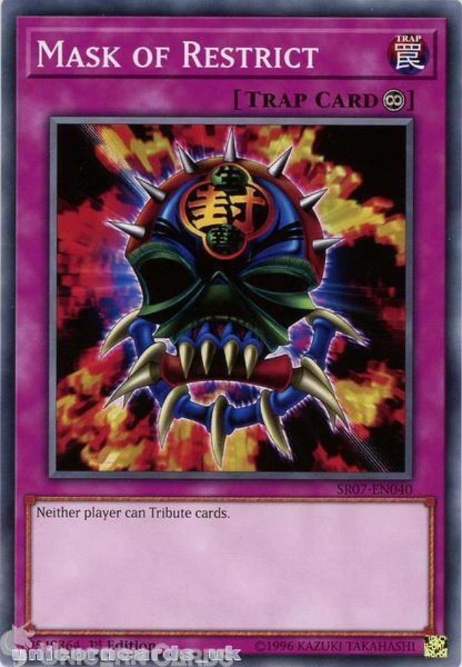SR07-EN040 Mask of Restrict 1st Edition Mint YuGiOh Card:: Unicorn ...