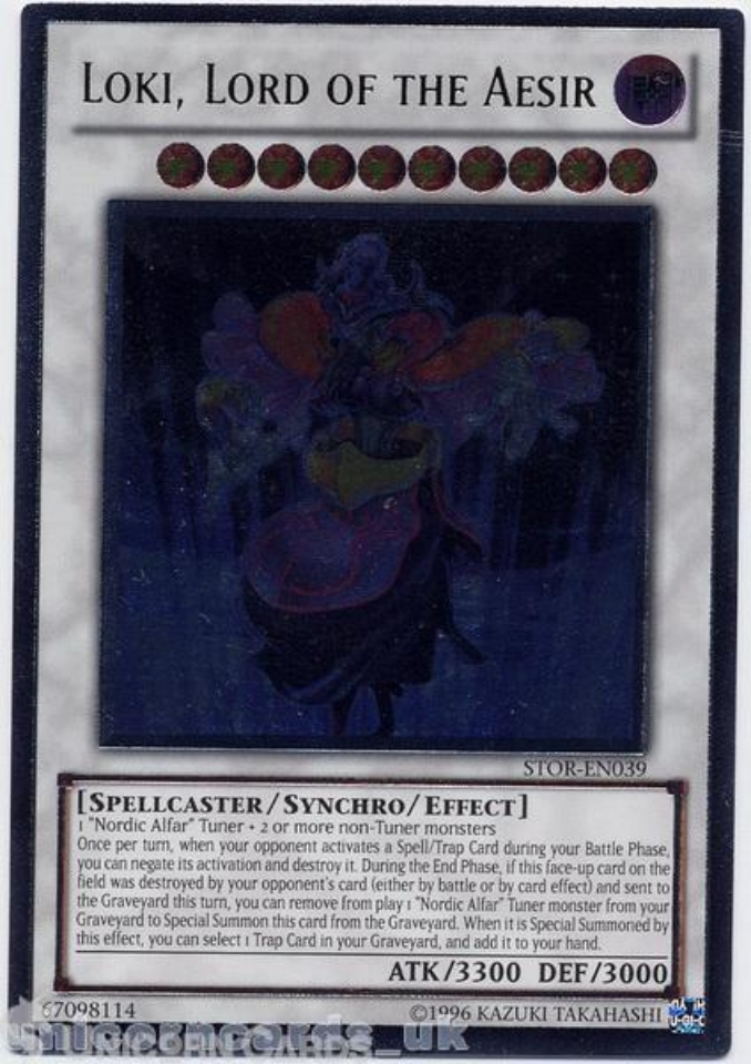 loki yugioh card Amazon.com: Yu-Gi-Oh!! - Loki, Lord of The Aesir (STOR-EN039) - Storm of  Ragnarok - 1st Edition