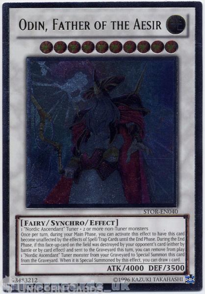 STOR-EN040 Odin, Father of the Aesir Ultimate Rare UNL Edition Mint YuGiOh  Card:: Unicorn Cards - YuGiOh!, Pokemon, Digimon and MTG TCG Cards for  Players and Collectors.