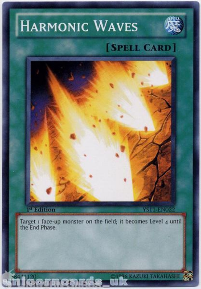 YS11EN022 Harmonic Waves 1st Edition Mint YuGiOh Card Unicorn Cards YuGiOh!, Pokemon
