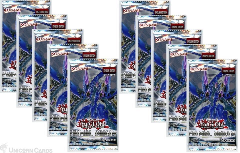 YuGiOh! Primal Origin 1st Edition New and Sealed YuGiOh Booster Packs x10::  Unicorn Cards - YuGiOh!, Pokemon, Digimon and MTG TCG Cards for Players and  Collectors.