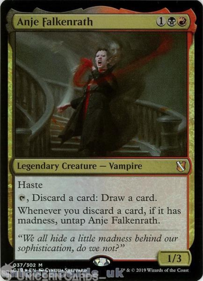 mtg anje falkenrath commander deck Magic: The Gathering Commander 2019 (C19) ANJE Falkenrath PRO 100 Deck  Protector Sleeves (100 ct.) : Amazon.sg: Toys