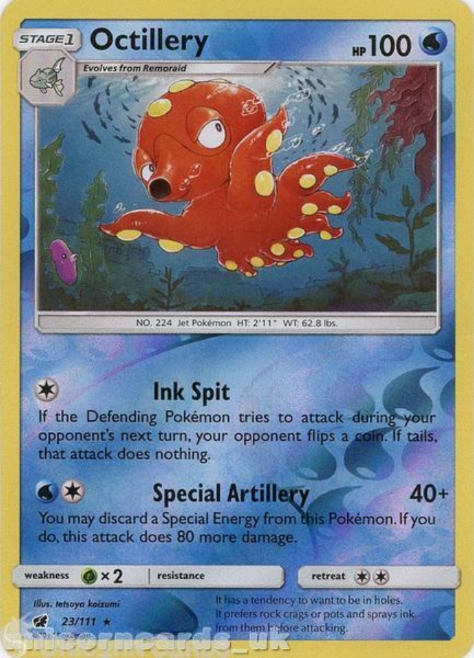 Octillery 23/111 Reverse Holo Crimson Invasion Mint Pokemon Card