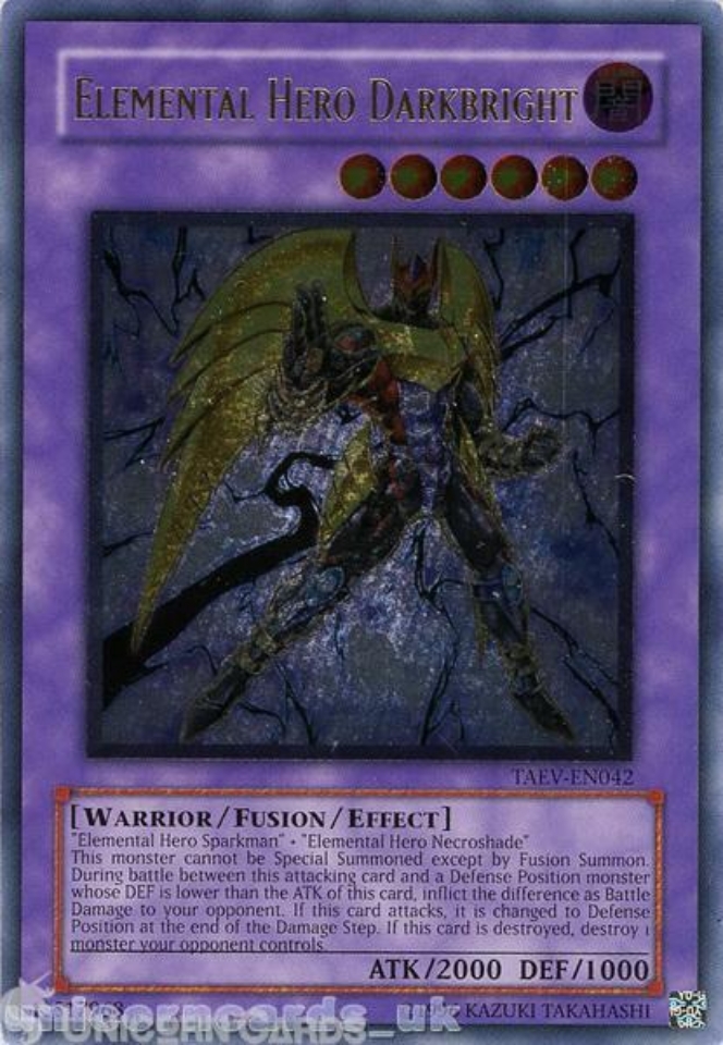 TAEVEN042 Elemental HERO Darkbright Ultimate Rare UNL Edition Mint