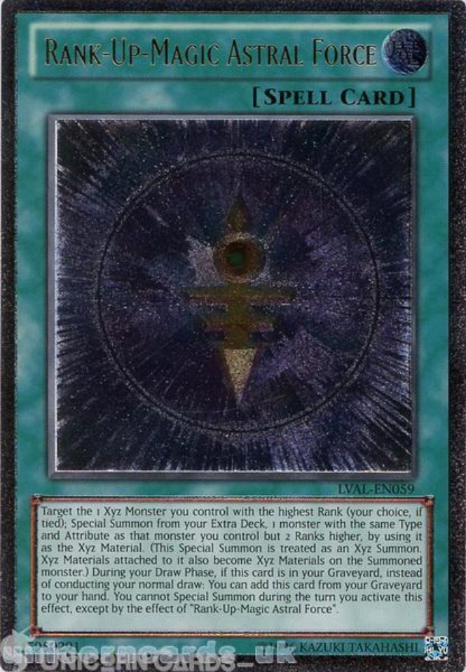 LVAL-EN059 Rank-Up-Magic Astral Force Ultimate Rare UNL Edition Mint YuGiOh  Card:: Unicorn Cards - YuGiOh!, Pokemon, Digimon and MTG TCG Cards for  Players and Collectors.