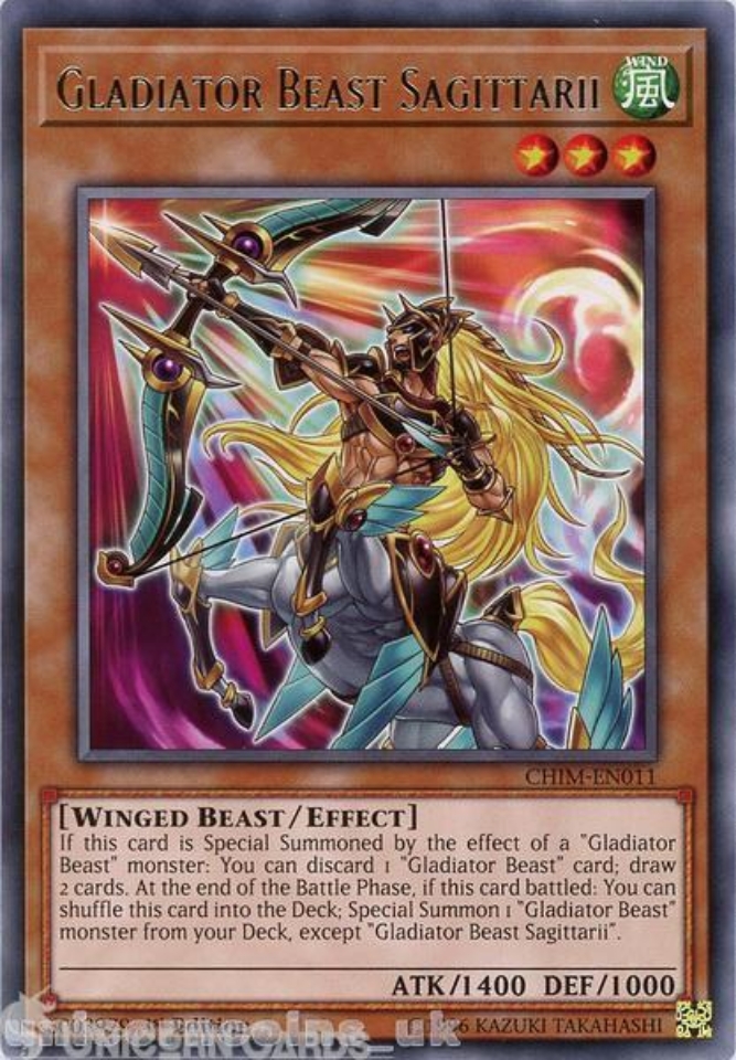 Yu-Gi-Oh! Gladiator Beast Tygerius Card – EXVC-EN034, Common, 1st Edition, From Extreme Victory Set