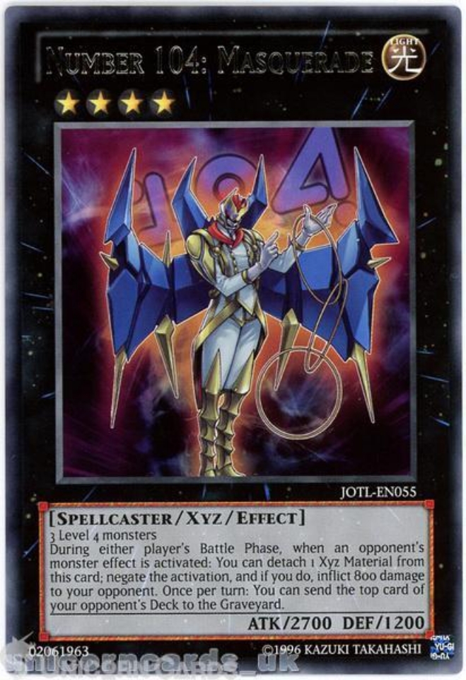 JOTL-EN055 Number 104: Masquerade Rare UNL Edition Mint YuGiOh Card::  Unicorn Cards - YuGiOh!, Pokemon, Digimon and MTG TCG Cards for Players and  Collectors.
