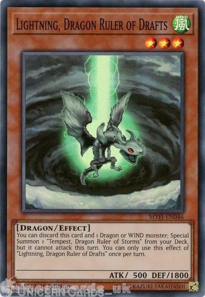 Myfi-en046 Lightning, Dragon Ruler Of Drafts Super Rare 1st Edition 