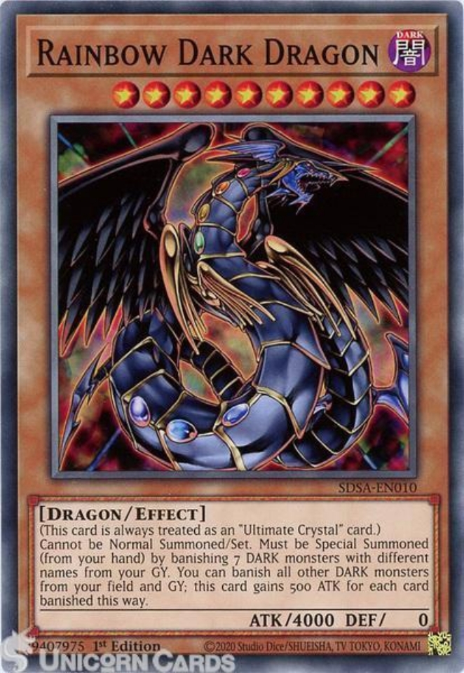 Yu-Gi-Oh! Rainbow Dark Dragon By Konami outlets