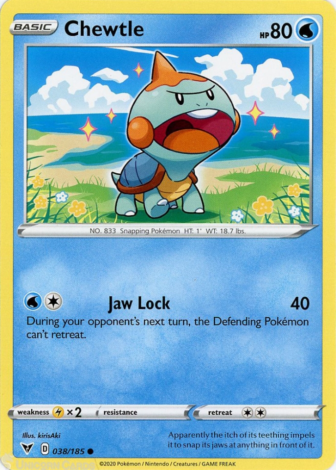 Chewtle 038/185 Common Mint Pokemon Card :: VVDC :::: Unicorn