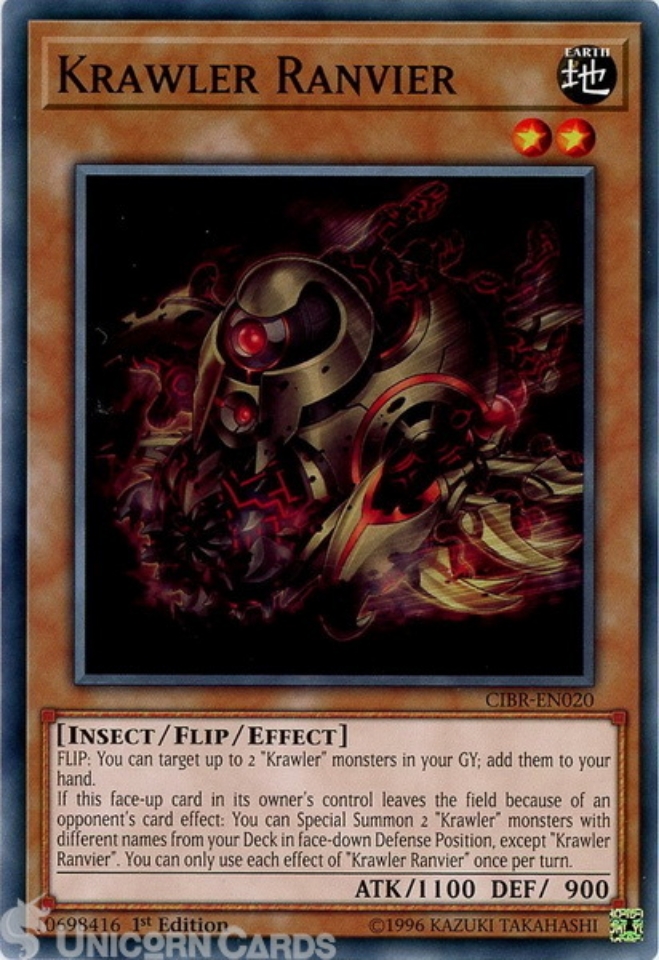 CIBR-EN020 Krawler Ranvier Common 1st Edition Mint Yu-Gi-Oh! Card ...