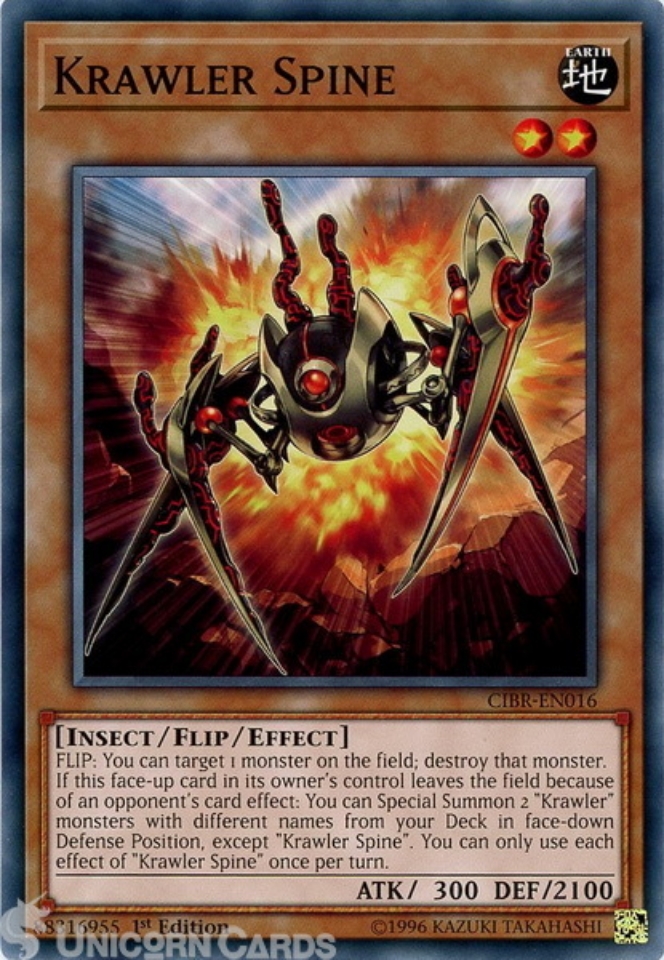 CIBR-EN016 Krawler Spine Common 1st Edition Mint Yu-Gi-Oh! Card ...