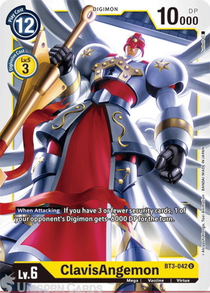 BT3-042 ClavisAngemon Uncommon Mint Digimon Card:: Unicorn Cards ...