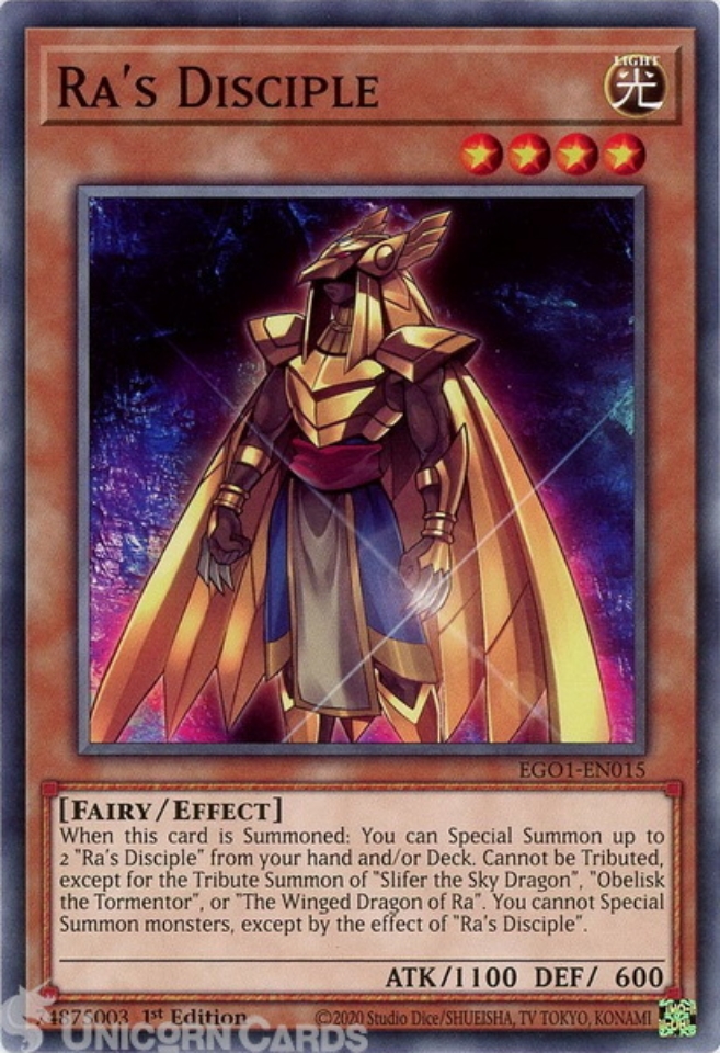 EGO1-EN015 Ra's Disciple Common 1st Edition Mint YuGiOh Card:: Unicorn ...