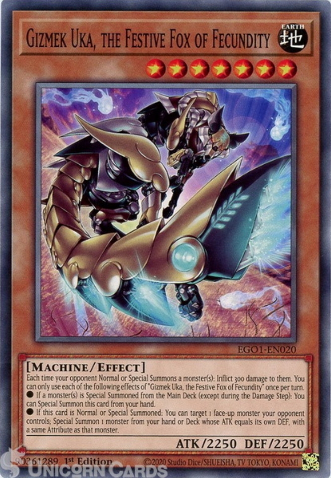 EGO1-EN020 Gizmek Uka, the Festive Fox of Fecundity Common 1st